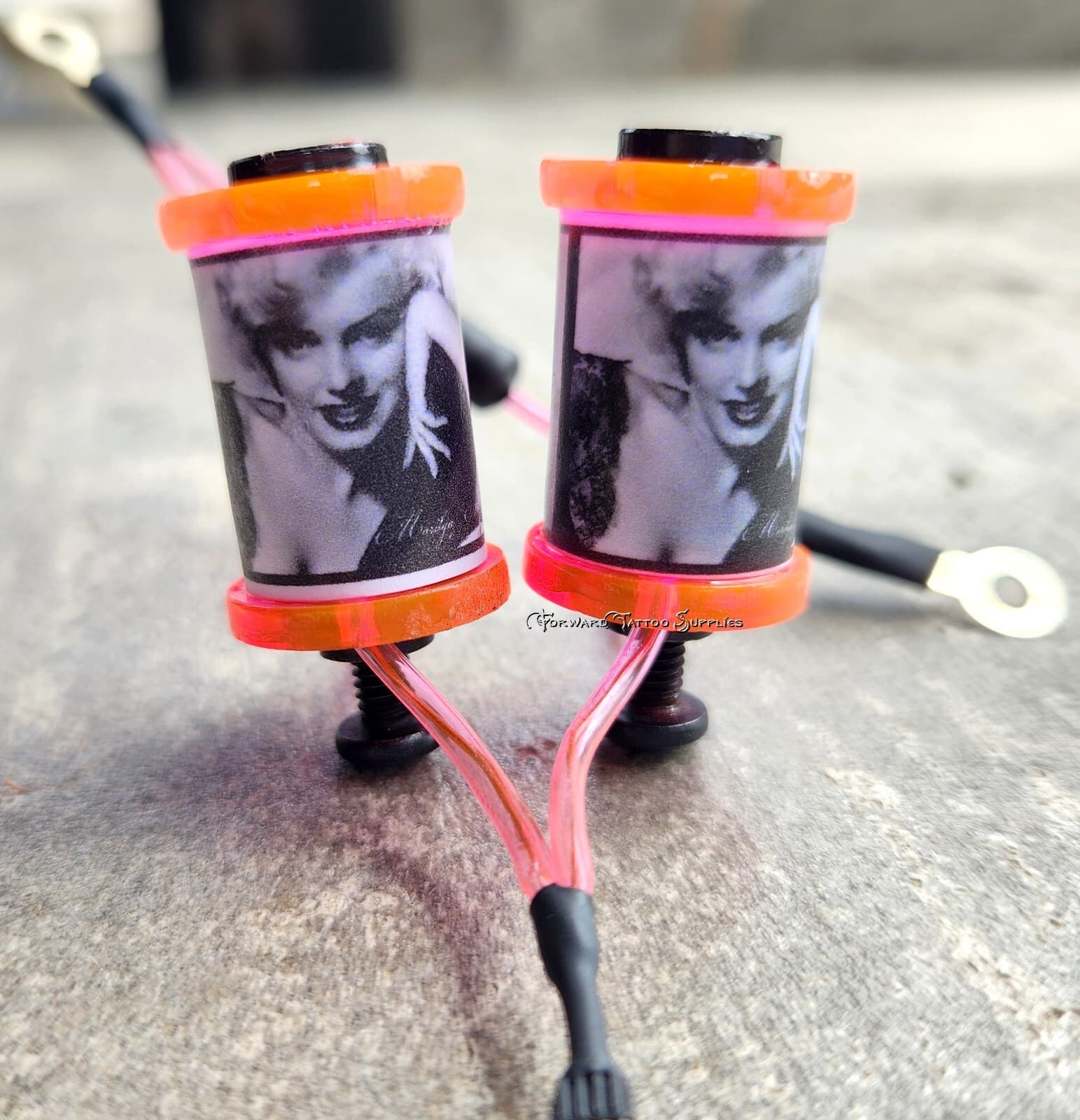 1.25" 8-32 Tattoo Machine 8 Wrap Coils Chameleon Pink Marilyn Monroe Candy