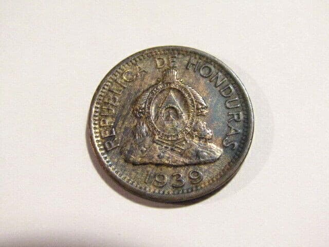 Honduras 1939 2 Centavos Coin 5