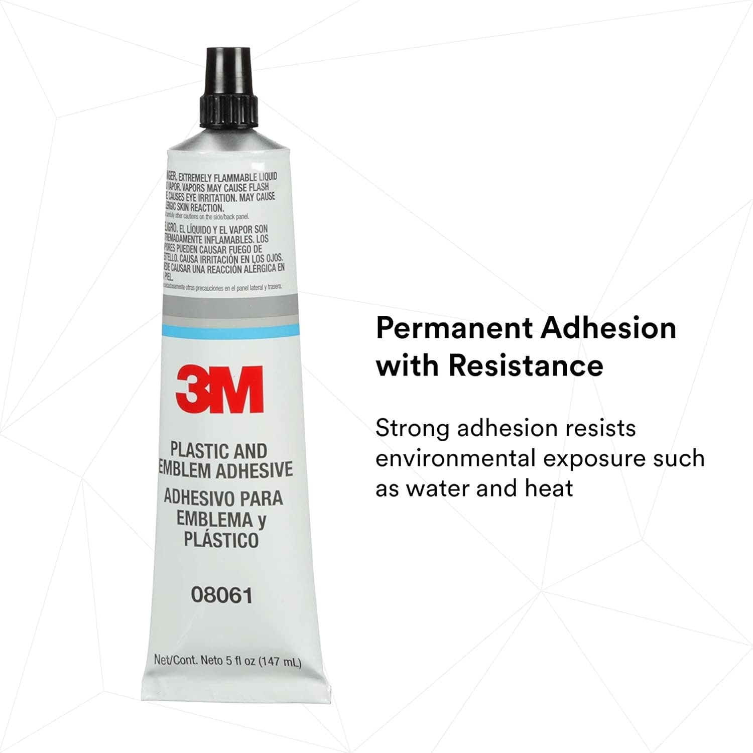 3M 08061 Plastic and Emblem Adhesive, 5 oz. Tube, Automotive and Trim Apps. 4