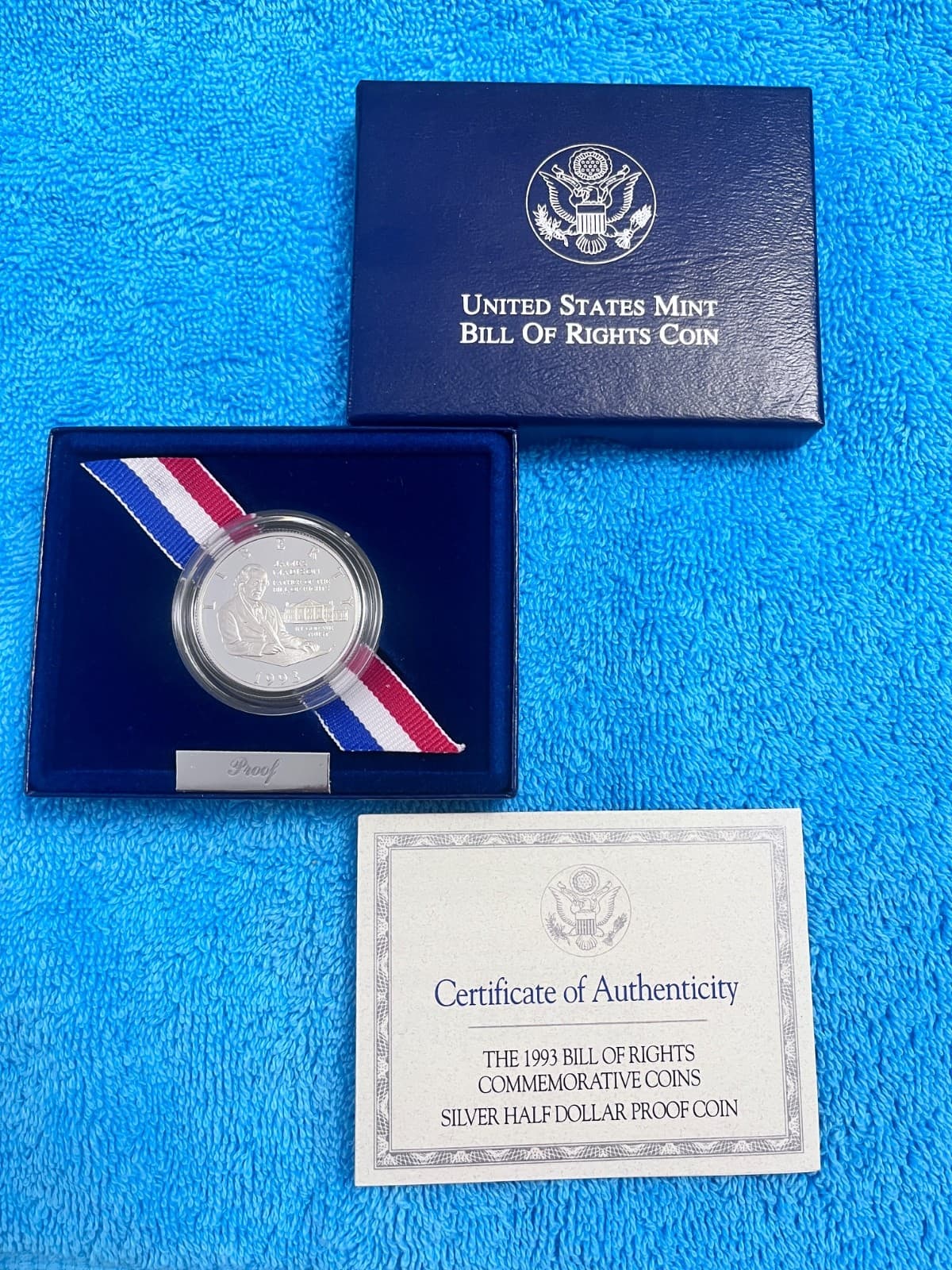 🔥Silver Coin 1993-S Bill of Rights Silver 1/2 Dollar Proof Silver Coins Mint 🔥