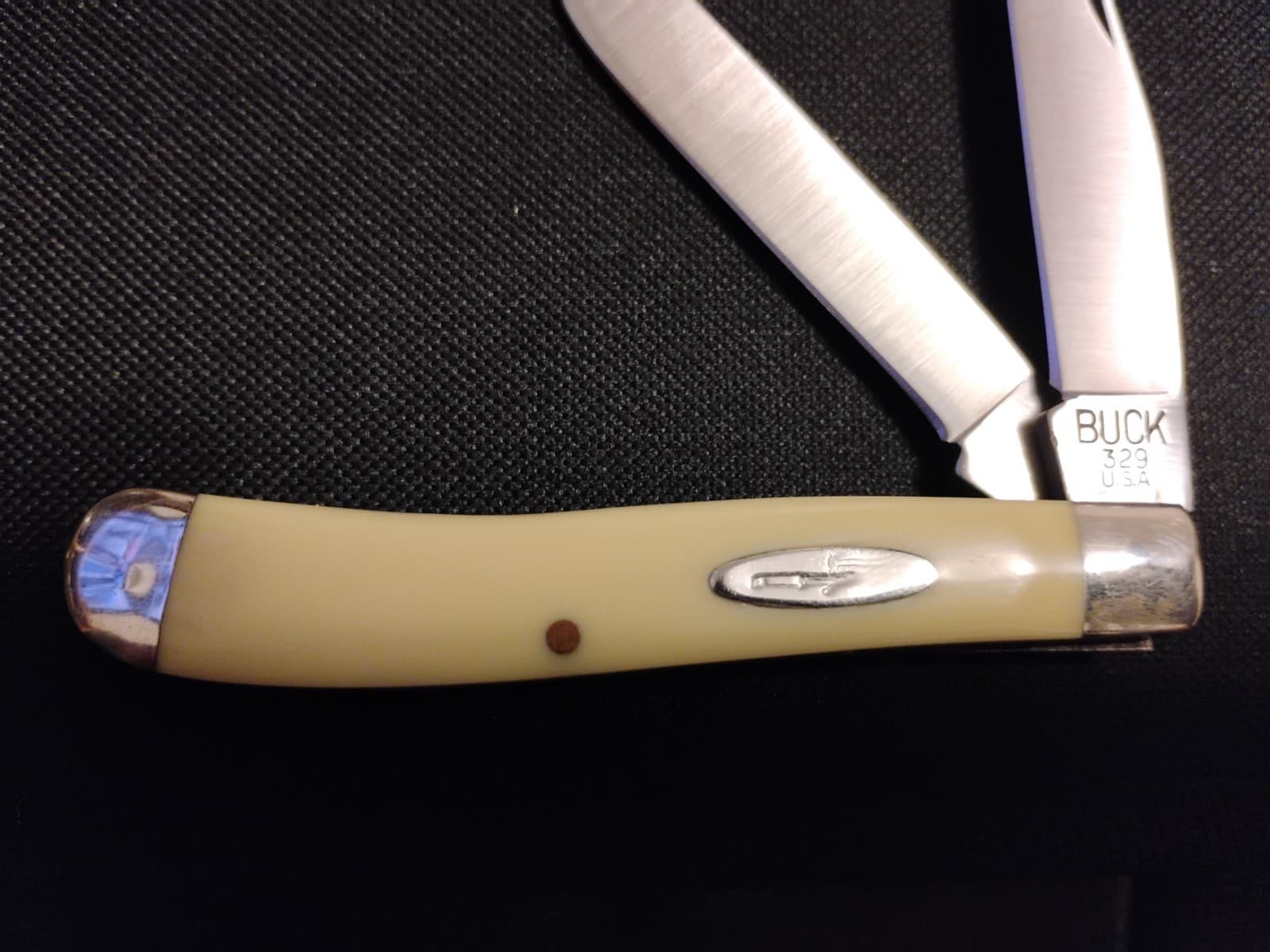 VINTAGE BUCK 329 U.S.A. TRAPPER MODEL NO 0329-YW PRE DATE CODE 4