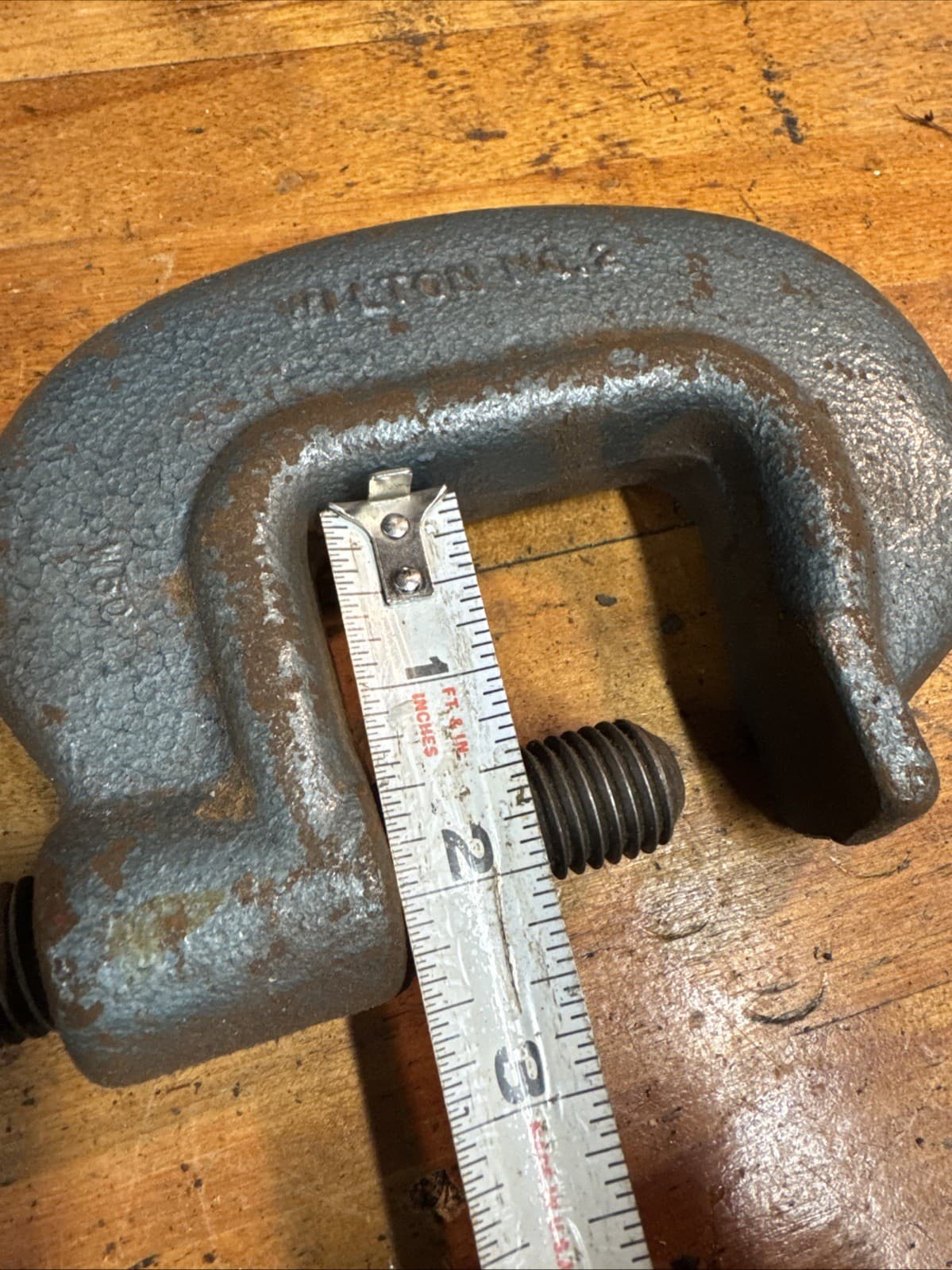 Wilton #2 C Clamp Flat Anvil Extra Heavy Duty 0-2-5/16"  Drop Forged Steel 3