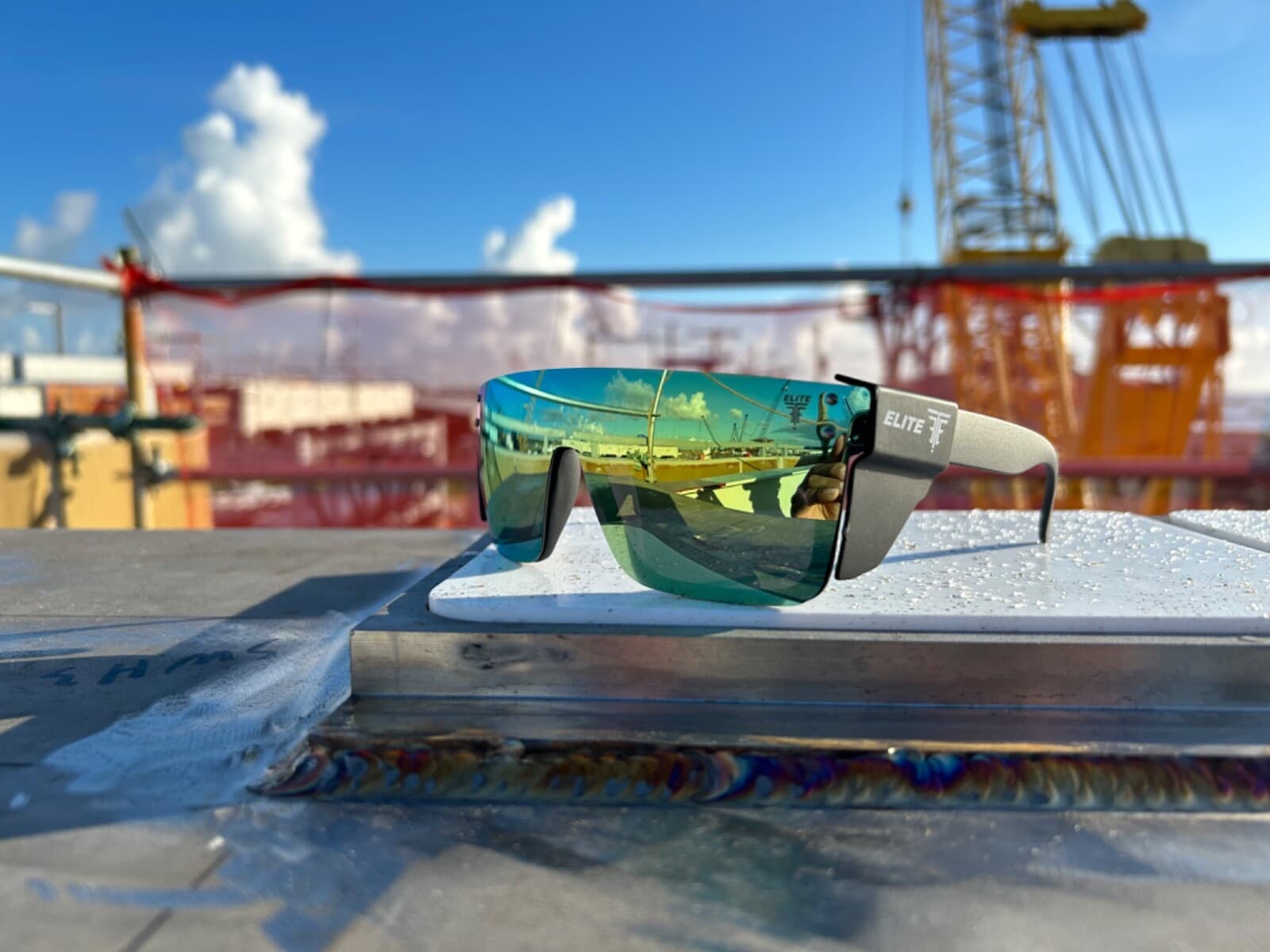 elite safety glasses ansi z87 polarized (Aqua)