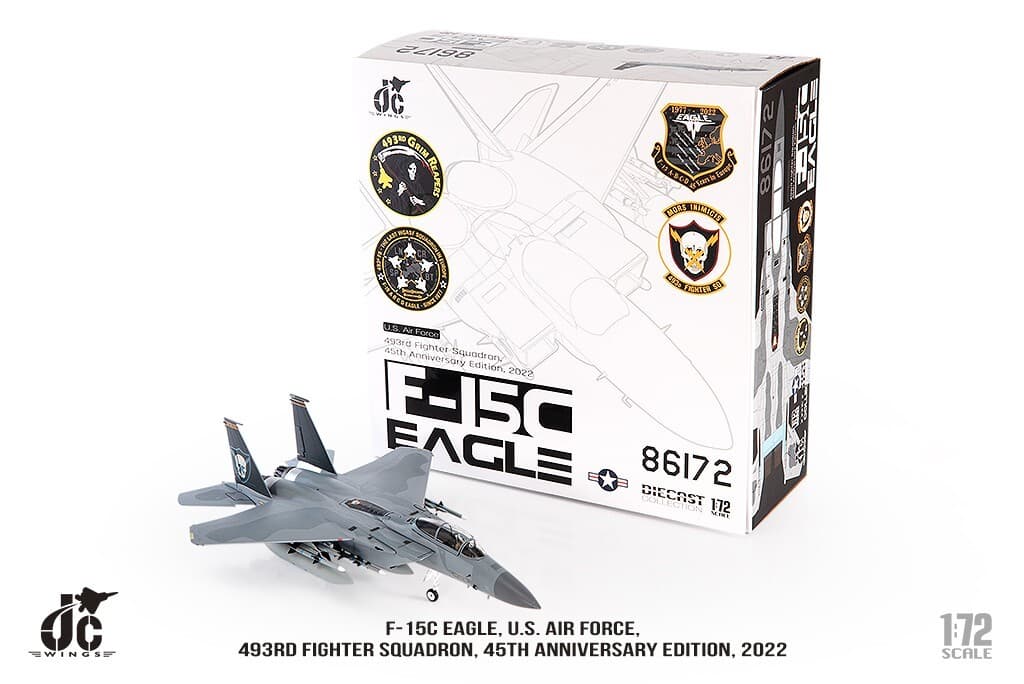 F-15C Eagle, USAF, 493rd Fighter Squadron, 2022, 1/72, JCW-72-F15-023