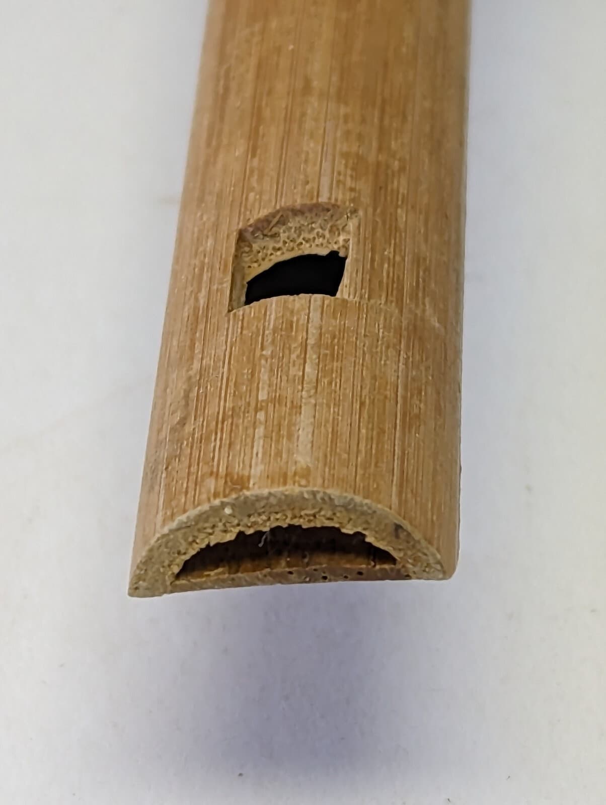 Vintage Handmade Traditional Bamboo Flute 13.5" x .75" 6 Holes 4