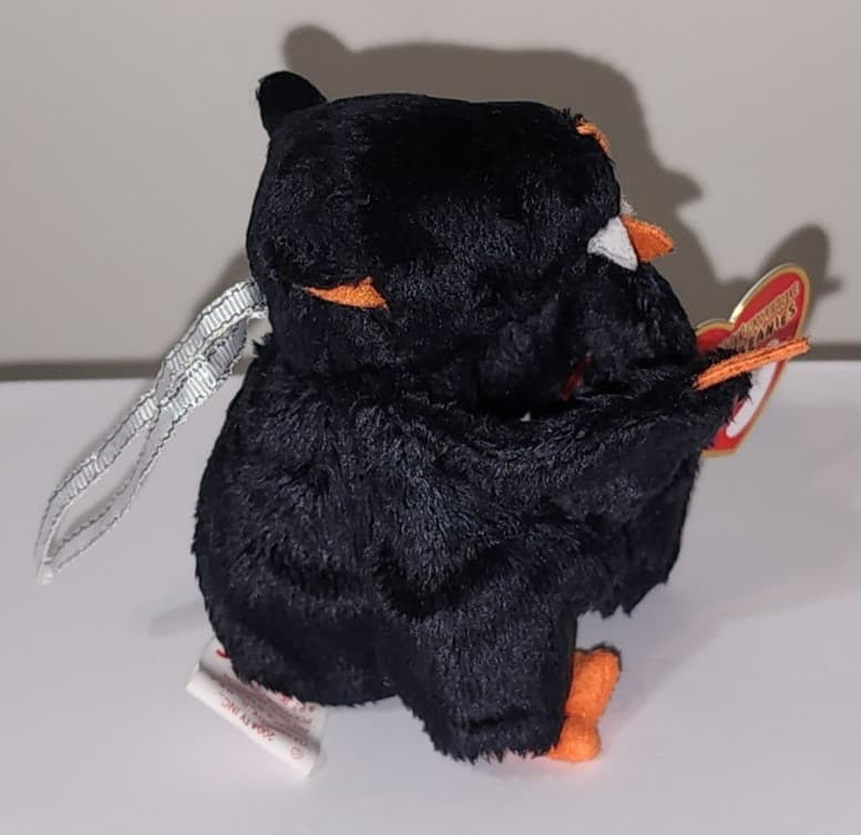 Ty 2004 HALLOWEENIE BEANIE Halloween Set Bat-e Fraidy Quivers Scared-e & Tricky 6