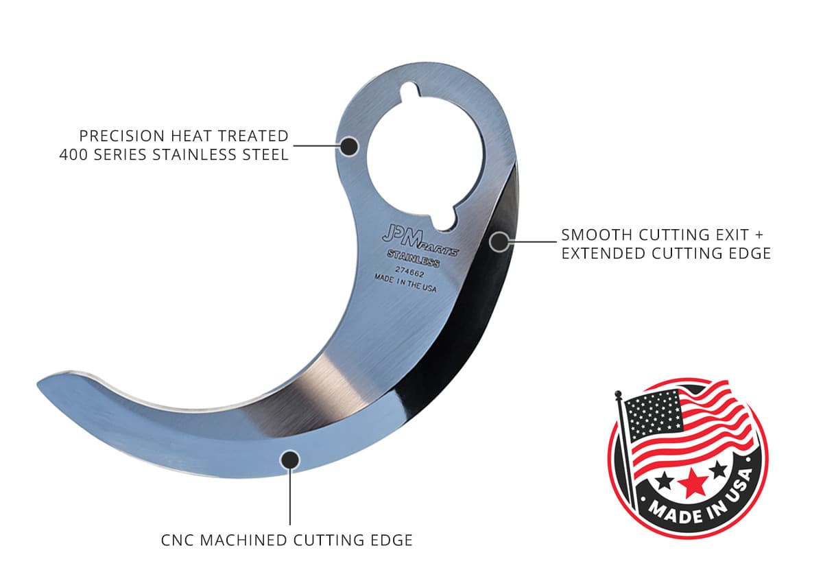 Knife Cutter Blades (Pair) For ​Hobart HCM-450 Part 274662 NEW -  MADE IN USA 2