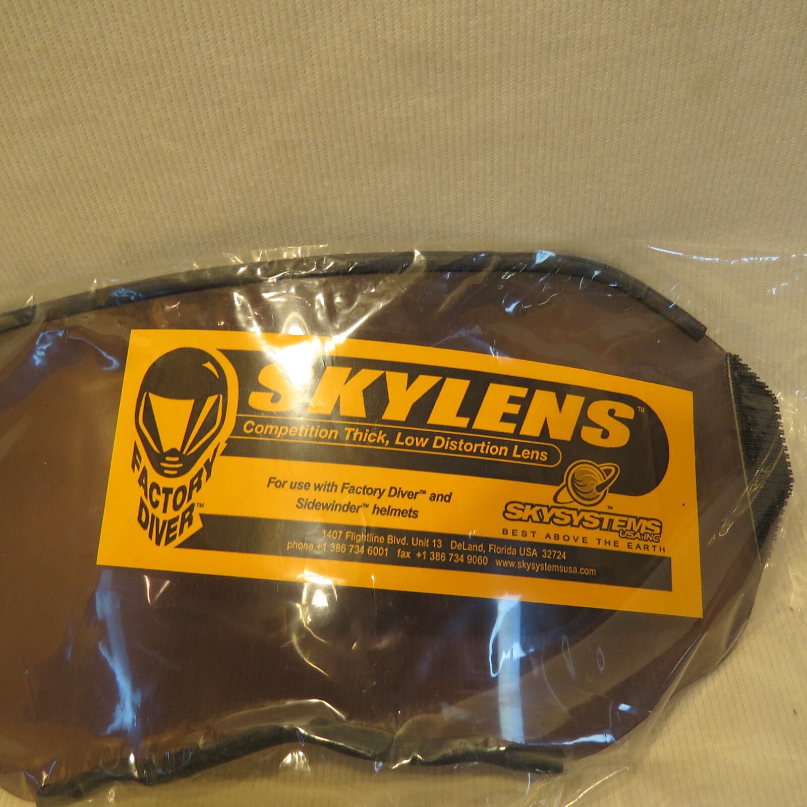 SkySystems Black Factory Diver or Sidewinder Helmets Replacement Lens Skydiving 2