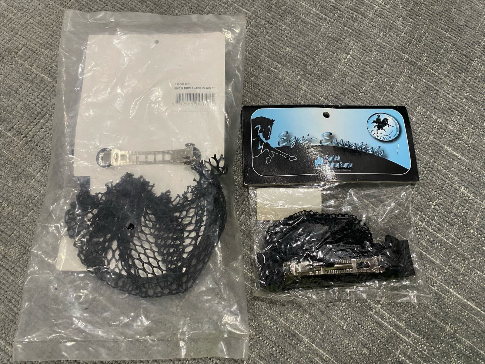 NIP Lot Of 2 Show Bows Black Hair Net Dressage 4H Hunter 2