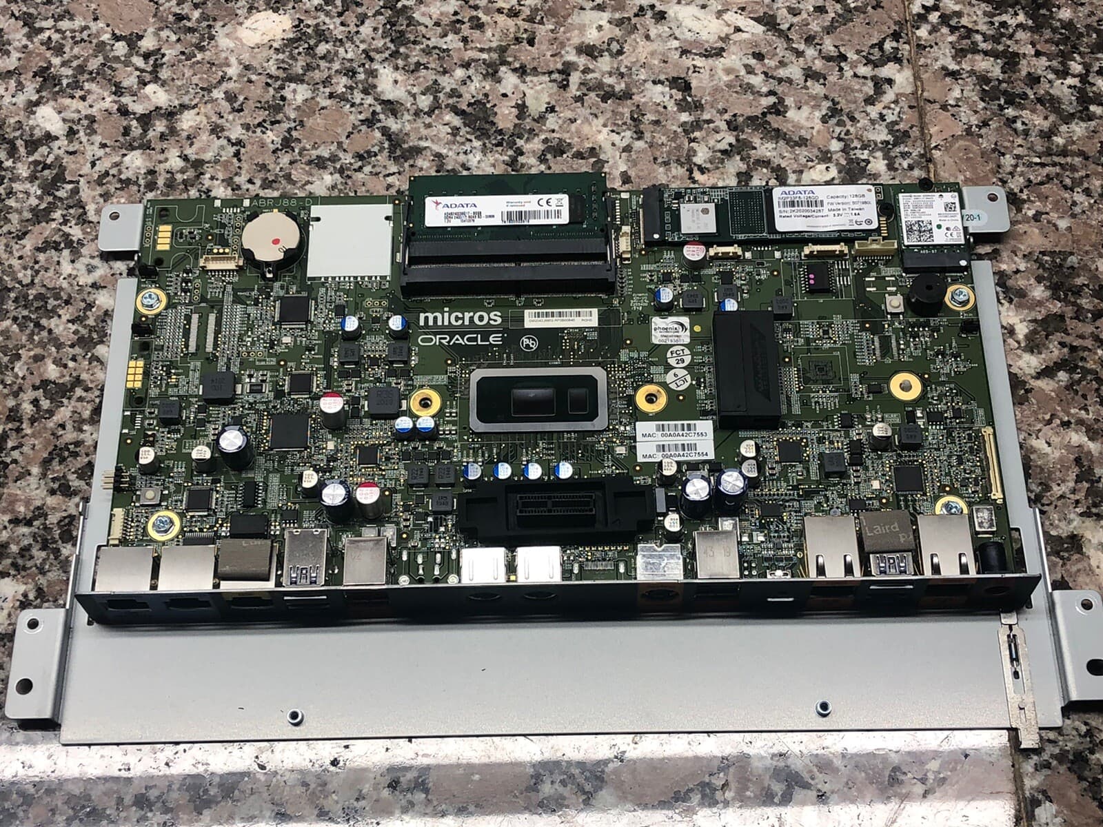 Micros POS Workstation Series 2 625X Main Board ABRJ88-D w/Wi-Fi, Memory And SSD