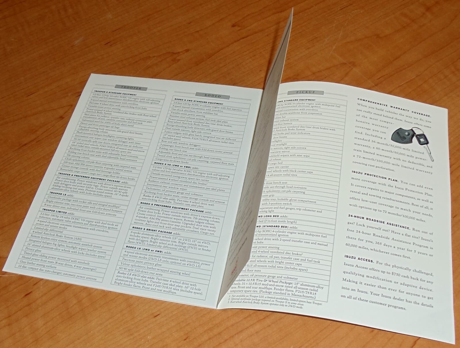 ISUZU * 1995 Model Line Sales Brochure * EXCELLENT CONDITION * FREE SHIPPING 6