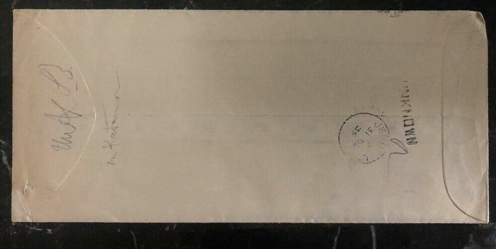 1935 Jerusalem Palestine City Engineers Dept cover Locally Used 2