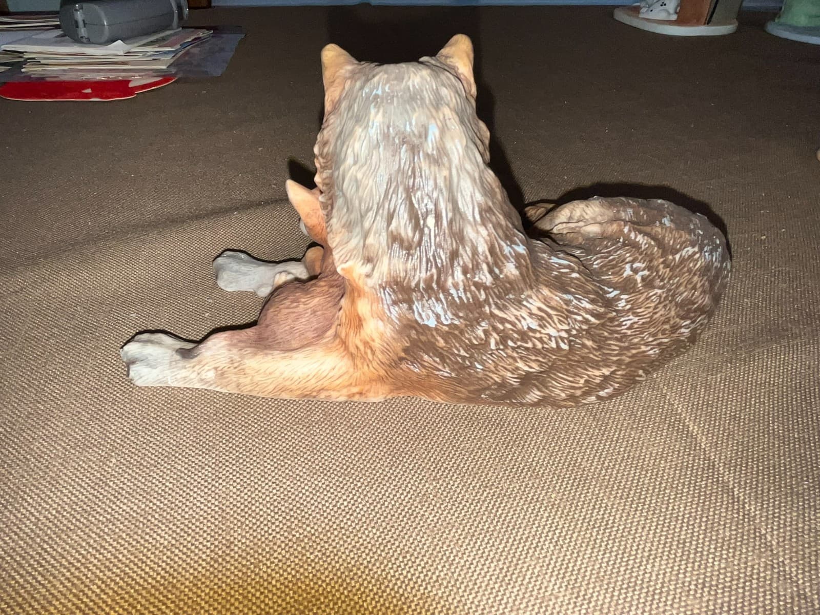 1985 NATIONAL WILDLIFE FEDERATION WOODLAND REPOSE PORCELAIN WOLF AND CUB 2