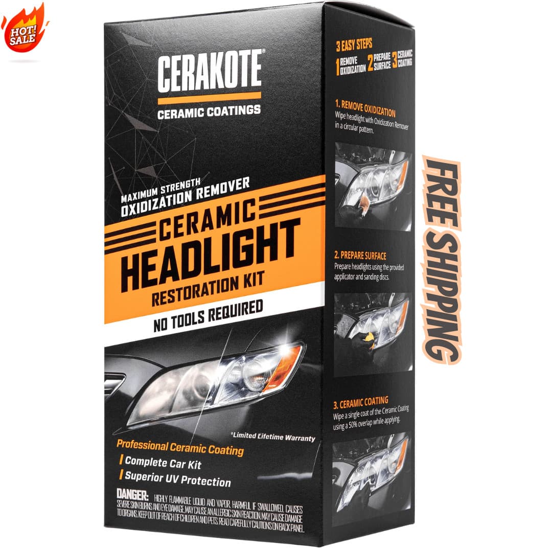 CERAKOTE® Ceramic Headlight Restoration Kit - Maximum Strength Oxidation Remover