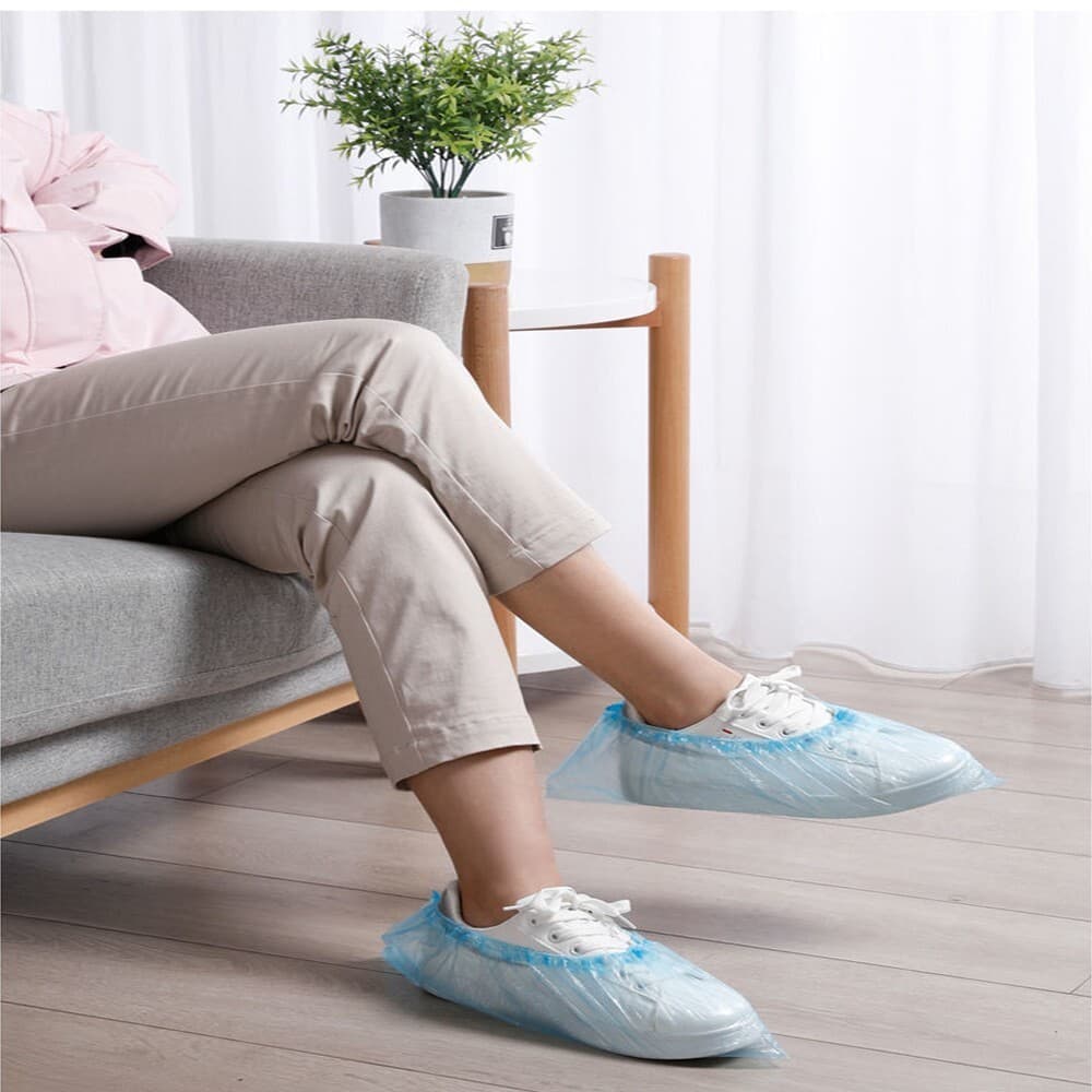 100-300 Packs Shoe Covers Disposable Non Slip Premium Waterproof for Home Hotel 3