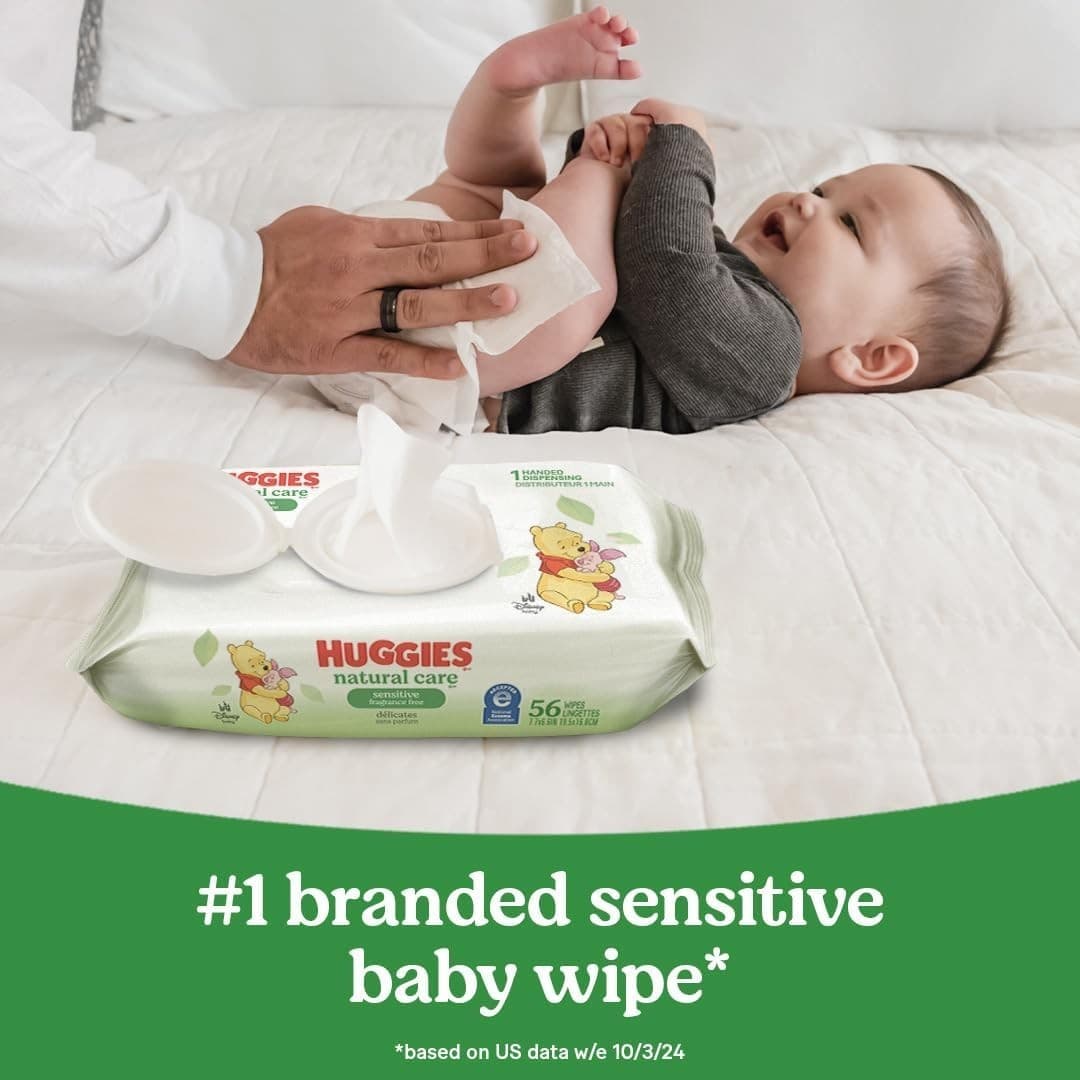 Huggies Natural Care Sensitive Baby Wipes, Fragrance Free, 19 pk., 1216 Wipes 5
