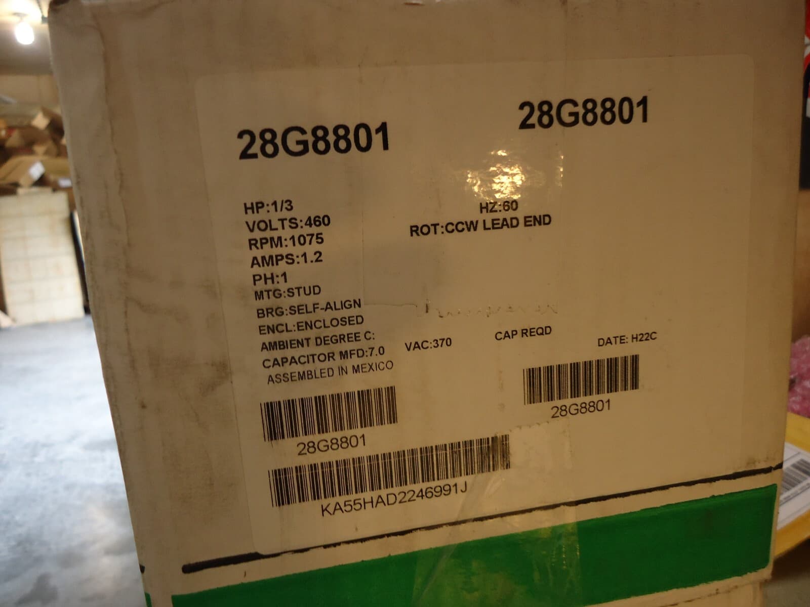 US MOTORS 28G8801 Lennox Condenser Fan Motor 1/3 HP 460V-1Ph/1 1075 RPM 2