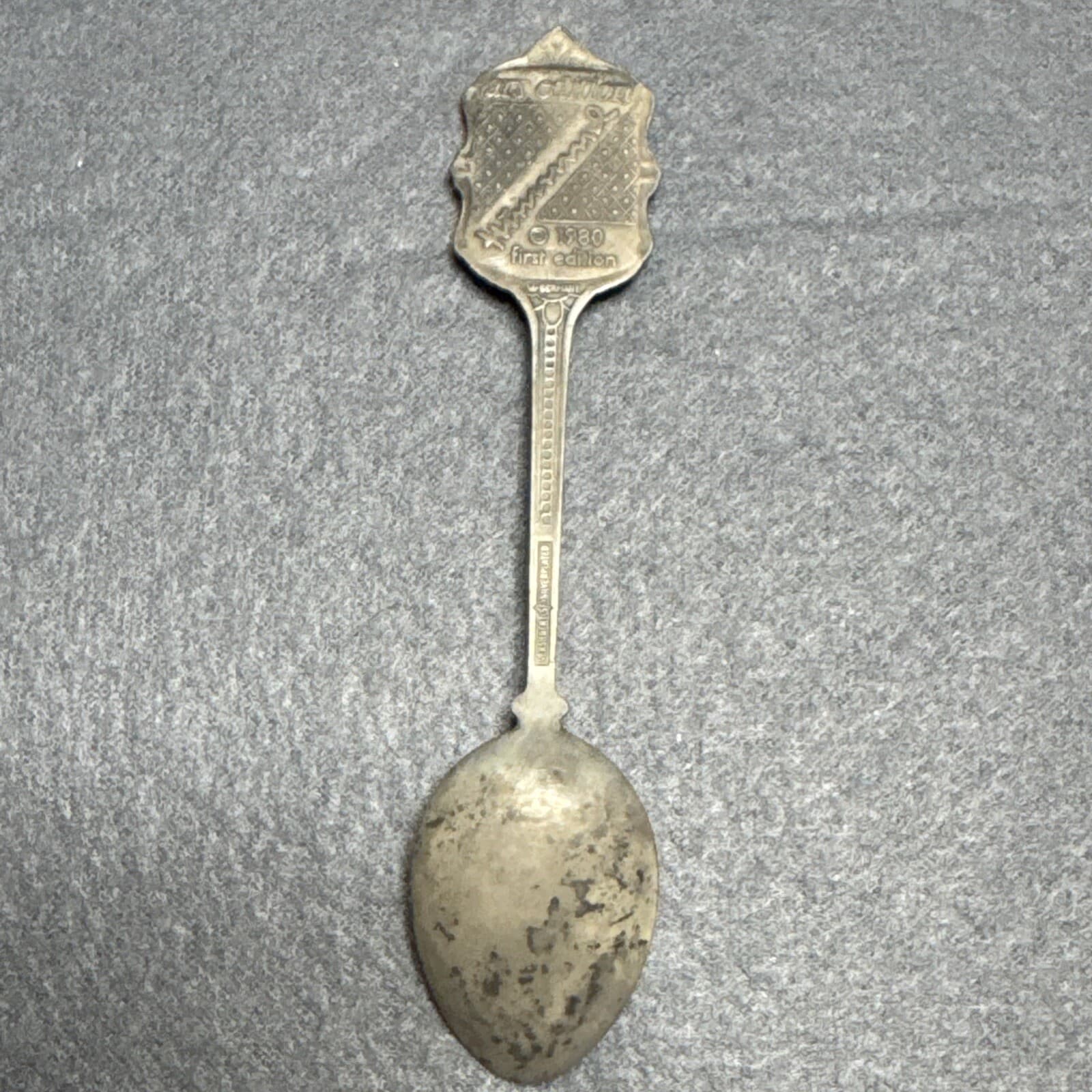 Hummel Silver Plate Spoon 1st Edition 1980 Vintage Germany Boy Girl Umbrella 4