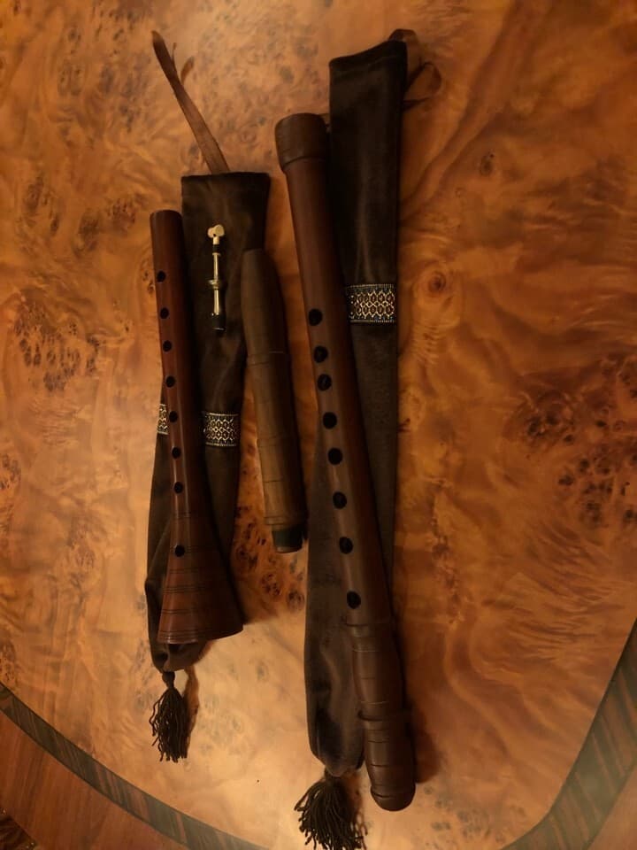 New.Handmade.Blue and Zurna, one cane for Zurna. As a gift: cases for them 2