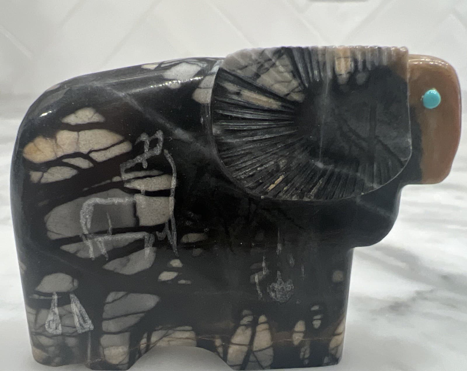 Zuni Fetish RAM Stone Carving - Ulysses Mahkee 2