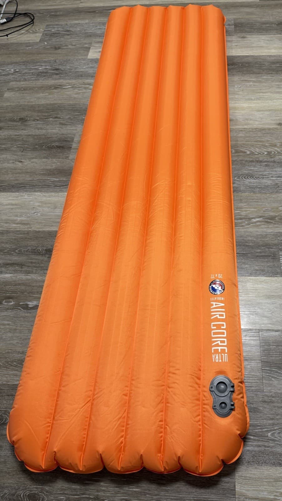 Big Agnes Insulated Air Core Ultra Sleeping Pad  20" x 72" Orange NWOT Camping 2