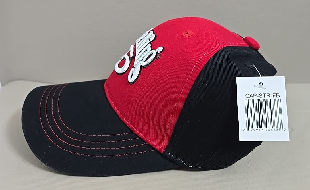 STRIKE KING  White Logo Fishing Cap Red & Black Trucker's Hat NWT 2