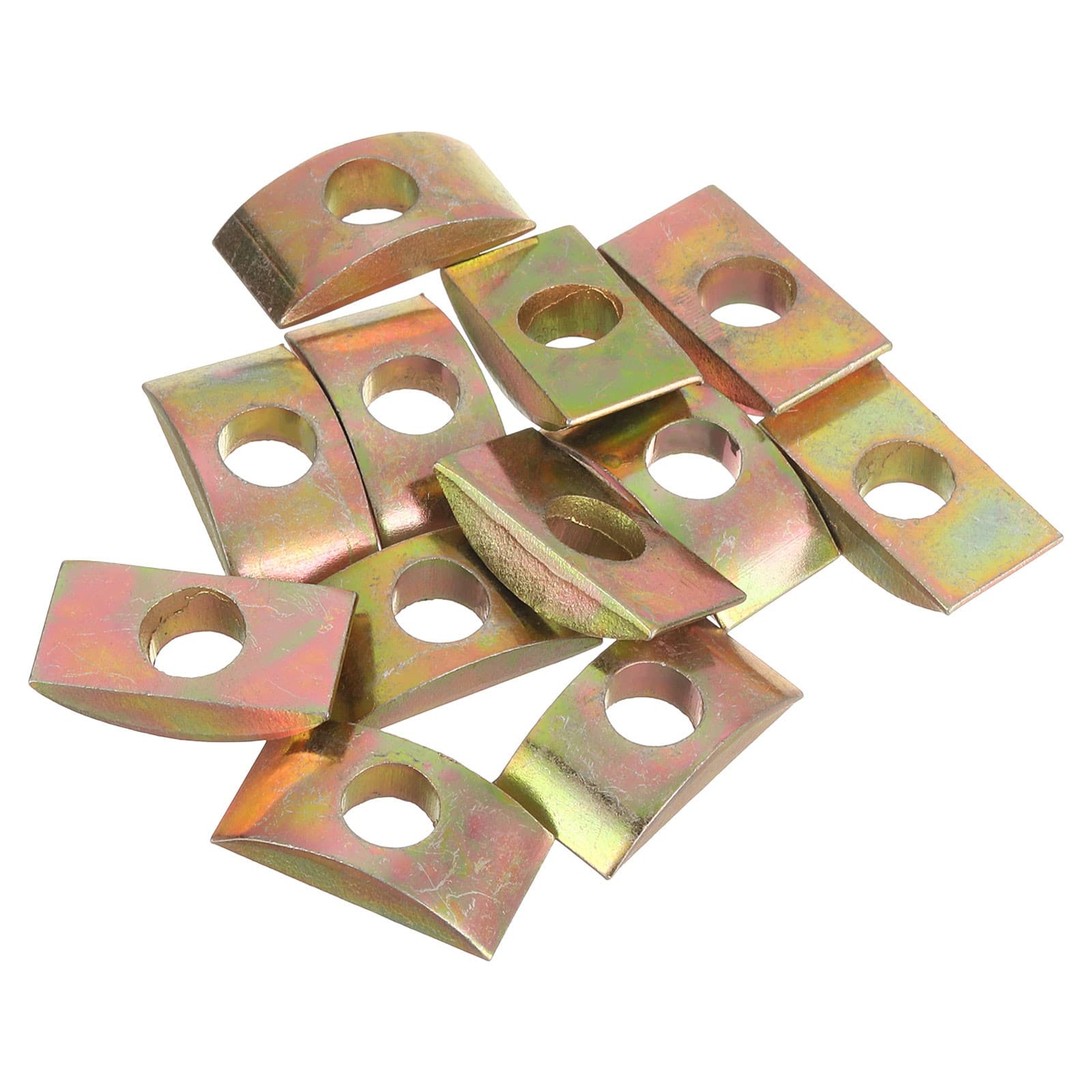 12Pcs M8 Half Moon Nuts Washers Iron Solid Half Moon Nuts Spacer Bronze