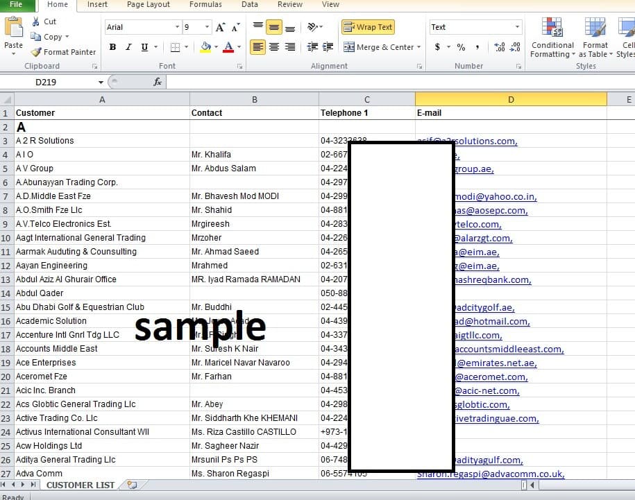 Dubai Business Email database, UAE B2B email lists, B2C emails, Companies lists 6