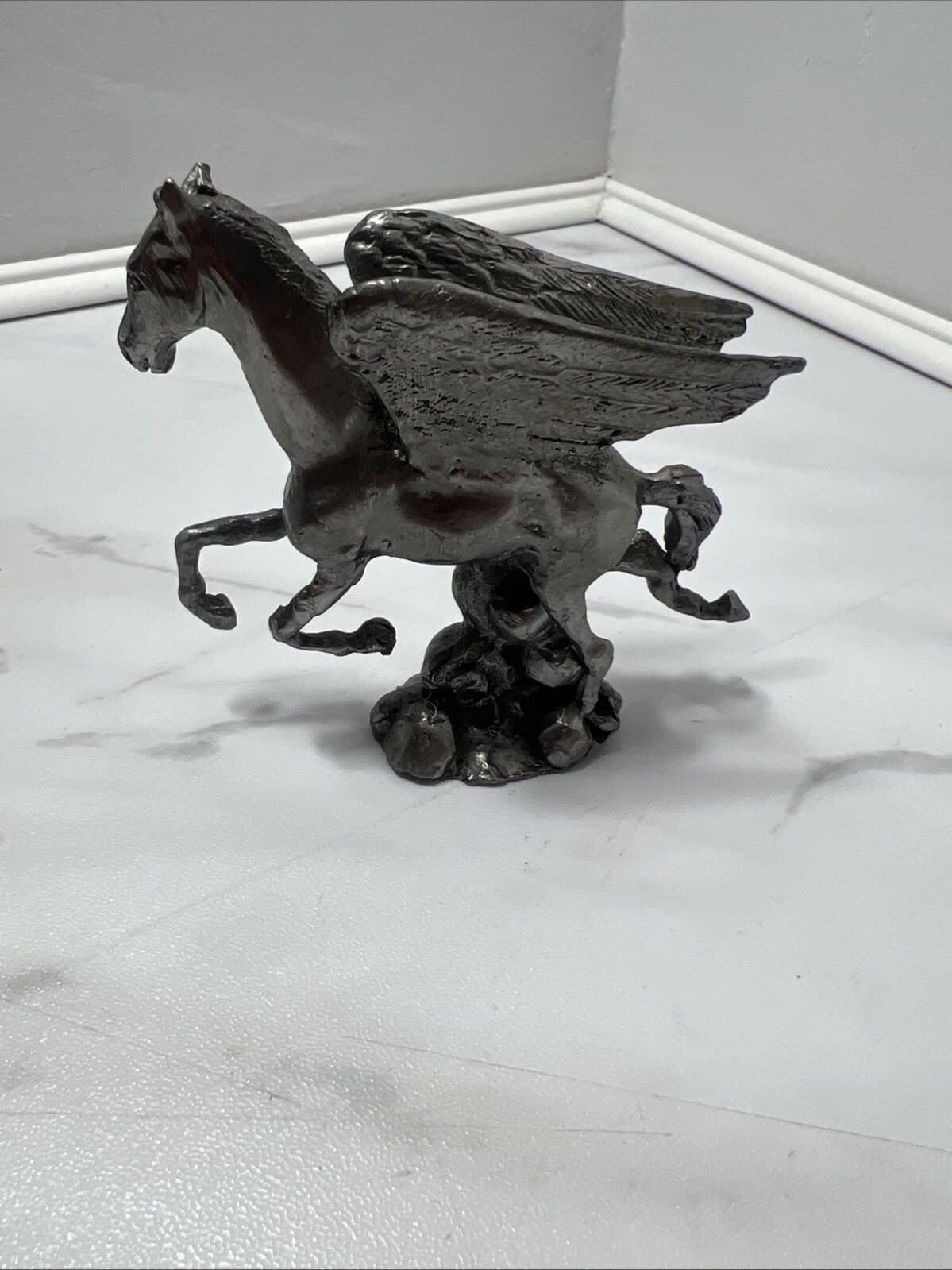 Vintage Pewter Pegasus 3" Tall Figurine Extremely Rare Perth? 5