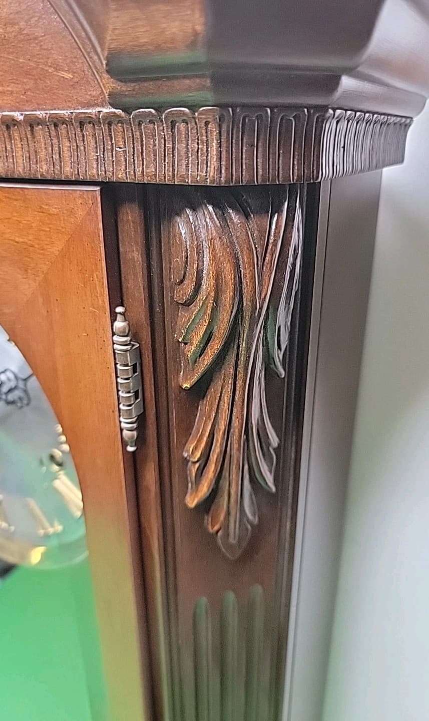 Sligh Regulator Style Wall Clock - 29.5" x 16.5" With Wind Key - Clean. 4