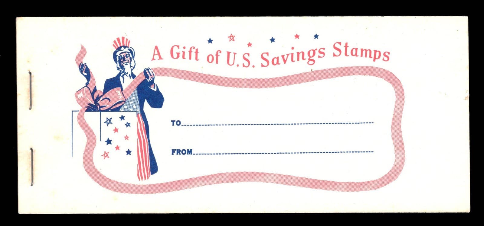 MOMEN: US STAMPS #S7a SAVINGS COMPLETE BOOKLET 2 PANES MINT OG NH LOT #95928