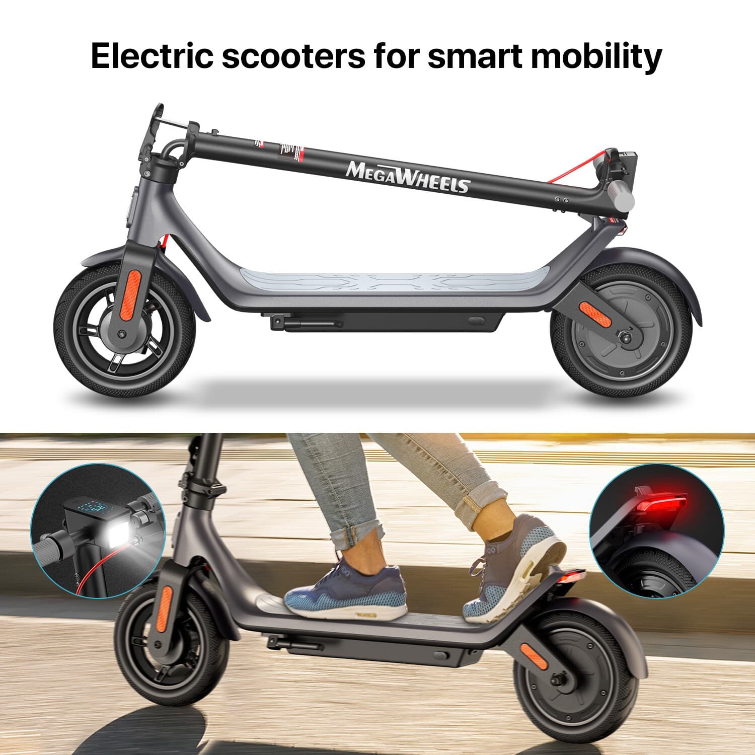 US ELECTRIC SCOOTER 30KM LONG RANGE FOLDING ADULT E-SCOOTER URBAN COMMUTER USED 6