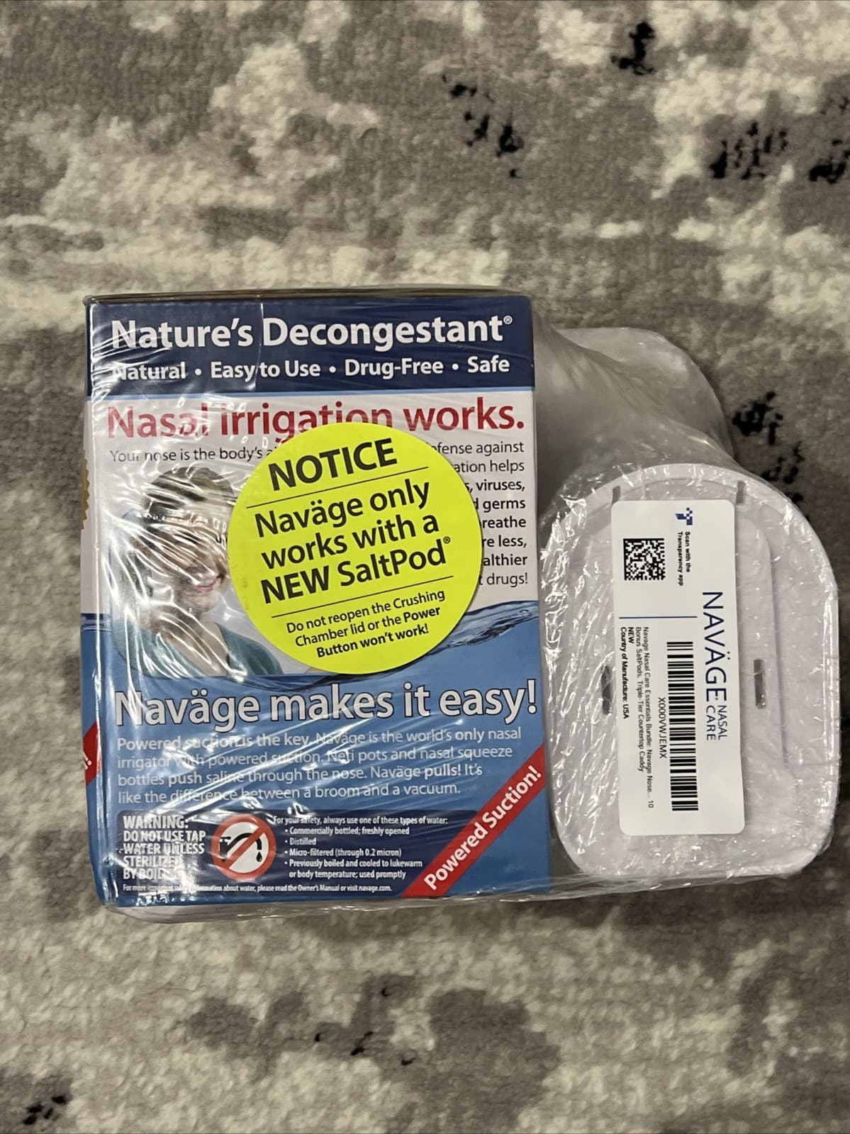Navage Essentials Bundle-Navage Nasal Irrigation System Caddy & Cleaning Kit Sea 4