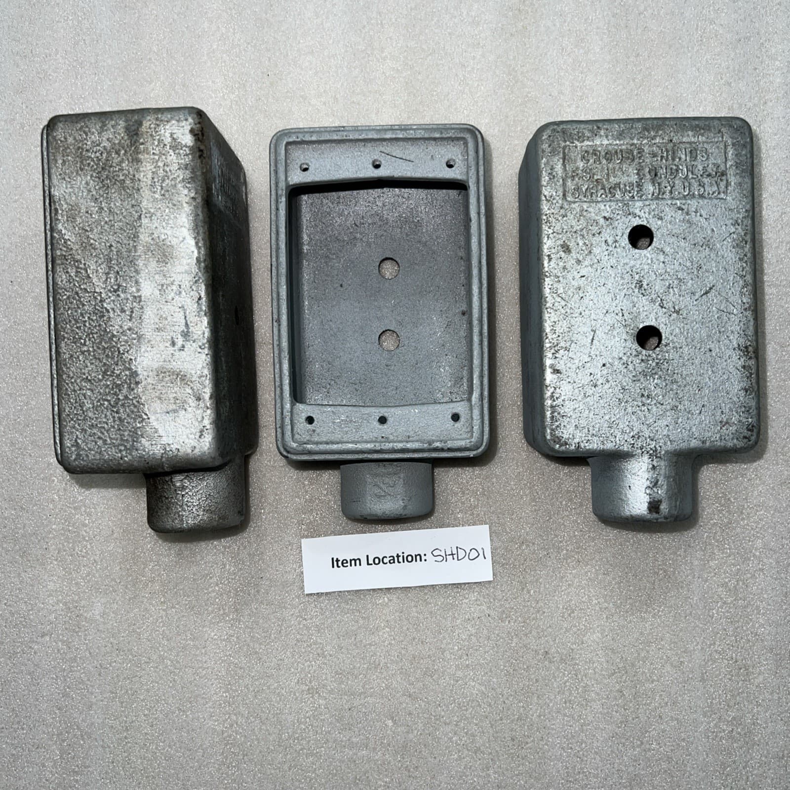 CROUSE-HINDS FS-1 SINGLE GANG CAST CONDULET OUTLET BOX 1/2" HUB LOT OF 3 5