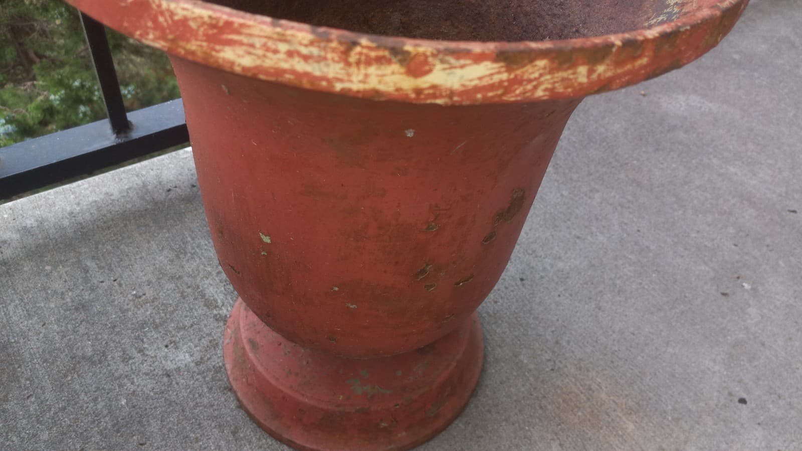 ANTIQUE 1800S CAST IRON GARDEN FLOWER PLANTER URN PEDESTAL MORBID McCALL FUNERAL 4