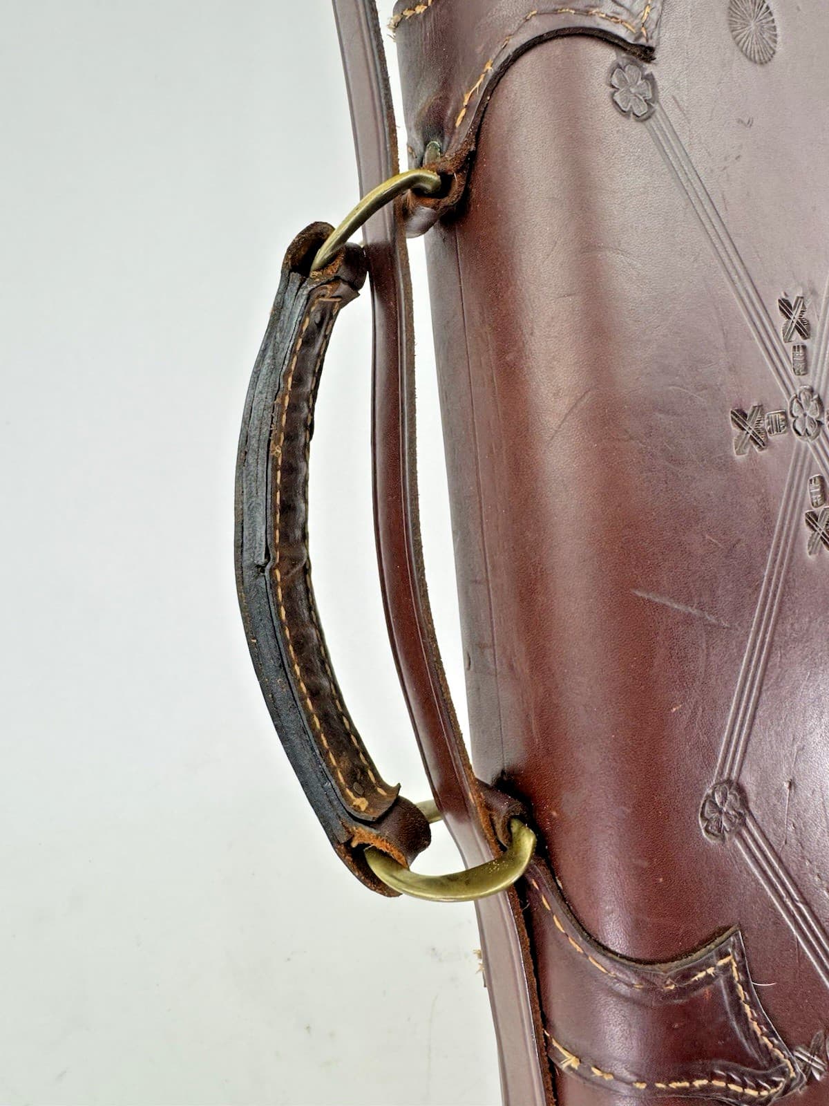 Rare Antique Leg o Mutton Abercrombie Fitch Shotgun Gun Case Leather Tooled 6