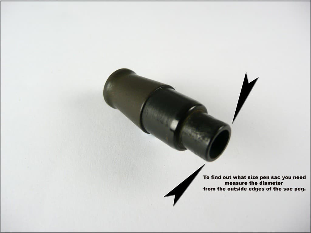 FOUNTAIN PEN INK SAC REPAIR KIT. 5 LATEX SACS, 1 SHELLAC & 1 FRENCH CHALK 4