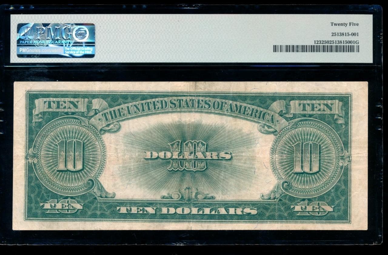 AC Fr 123 1923 $10 Legal Tender PMG 25 POKER CHIP 2