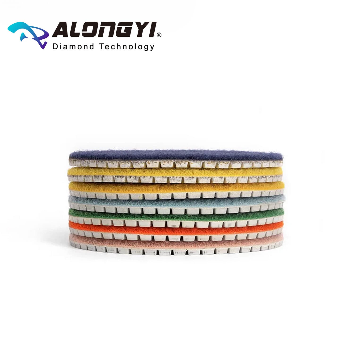 4" 7pcs Diamond Flexible Wet Polishing Pads White Bond Sanding High Quality 3