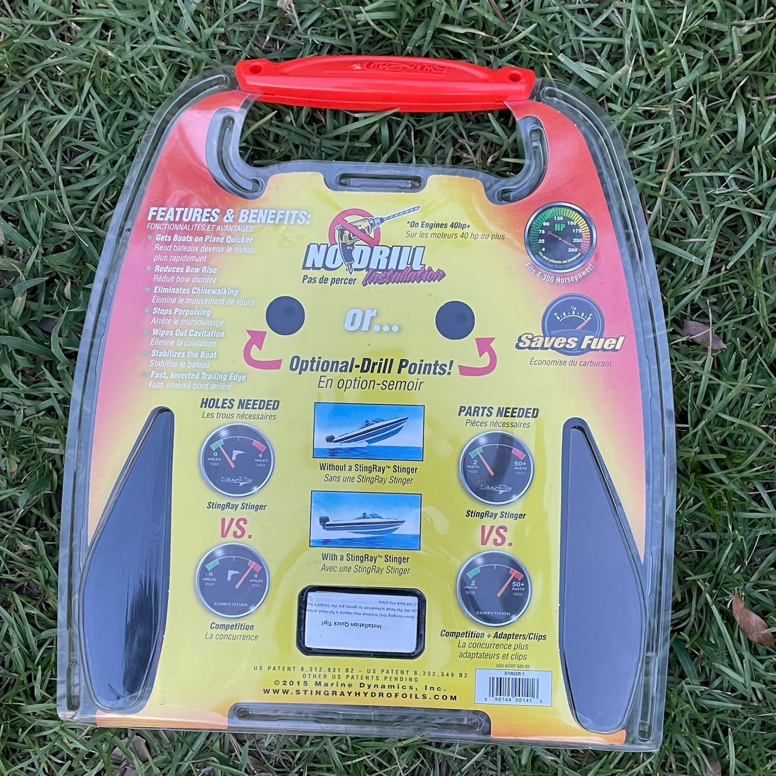 STINGRAY STINGER No Drill 4 to 300 hp Stabilizes Boat, Saves Fuel, Plane Quicker 2