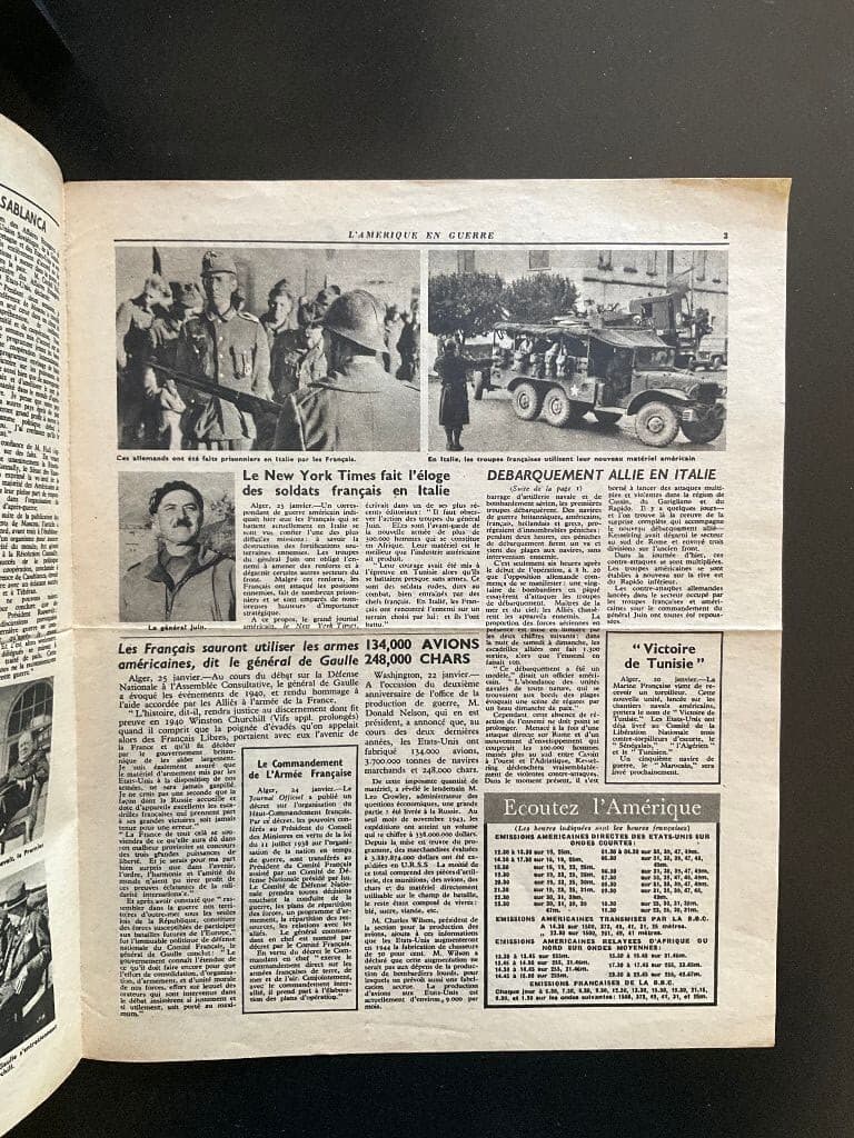 Authentic Original 1944 US Air Force Propaganda Newsletter To The French People 3