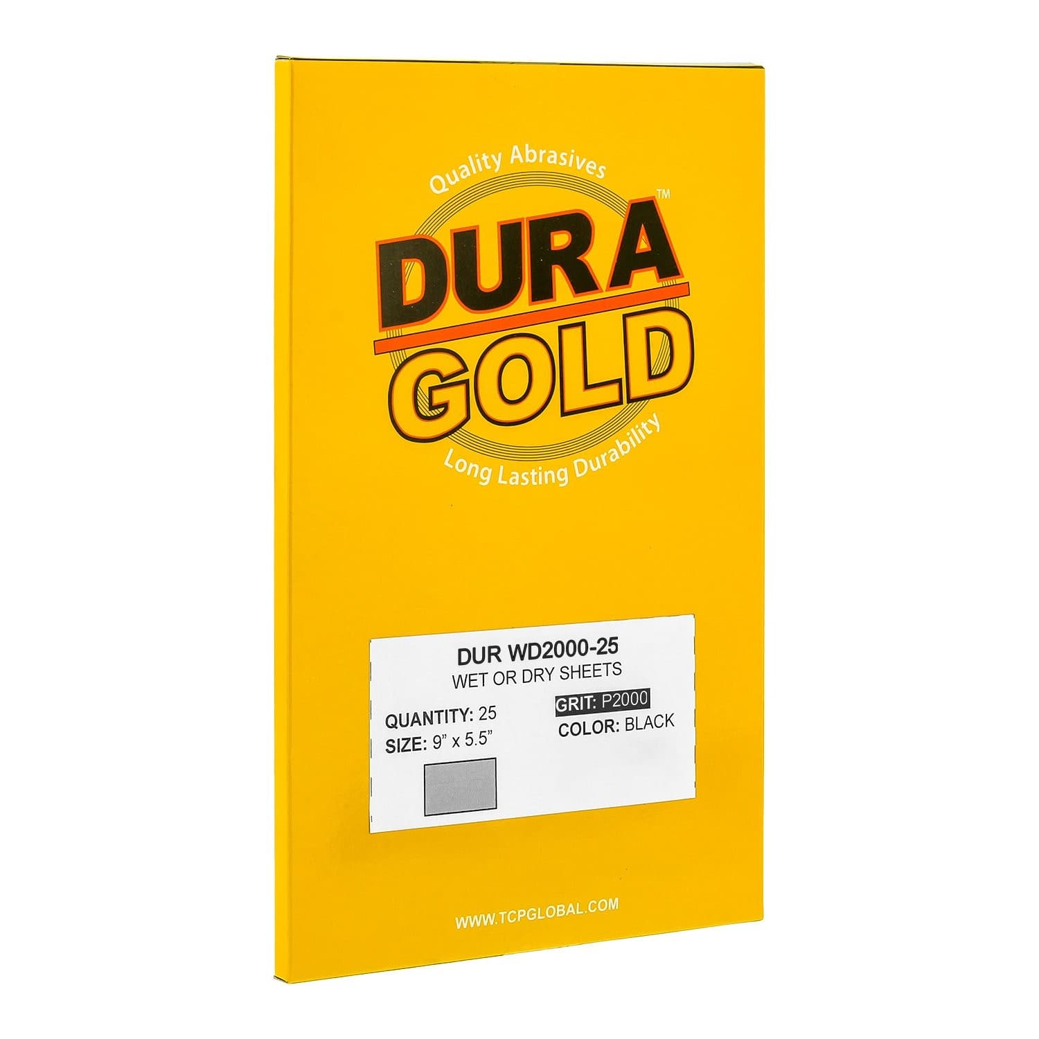 Dura-Gold Premium 2000 Grit Wet or Dry Sandpaper Sheets, 2000-Grit, black  3