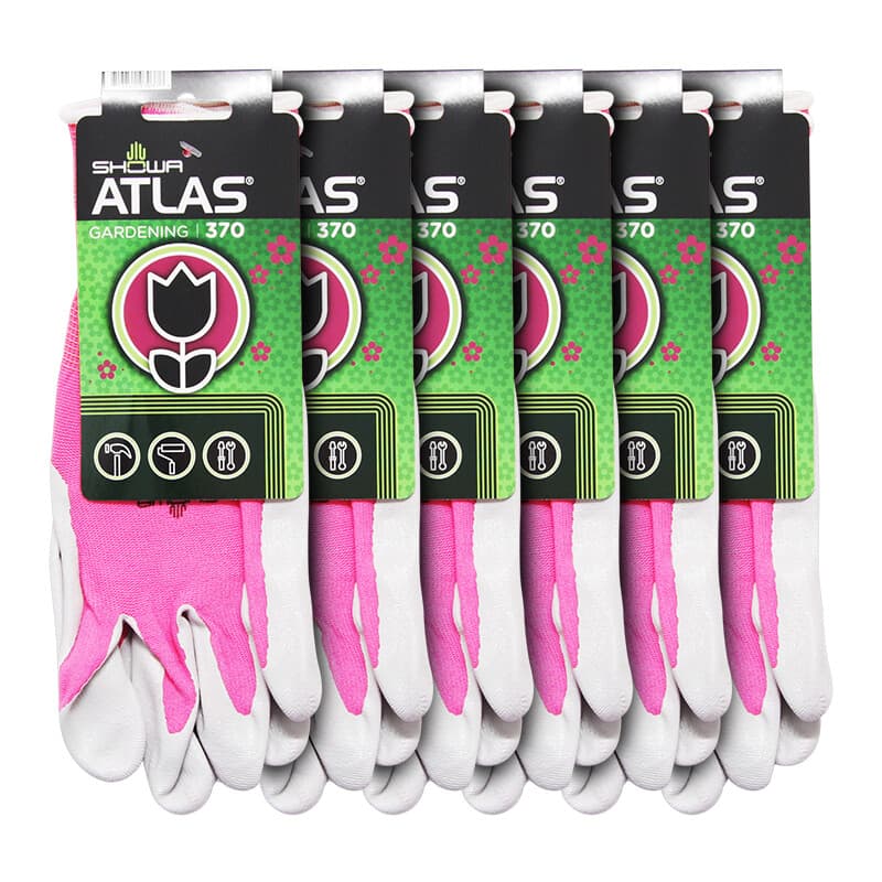 6 Pairs Atlas Showa 370 Nitrile Gloves Garden Work Paint Landscaping (ANY COLOR) 2