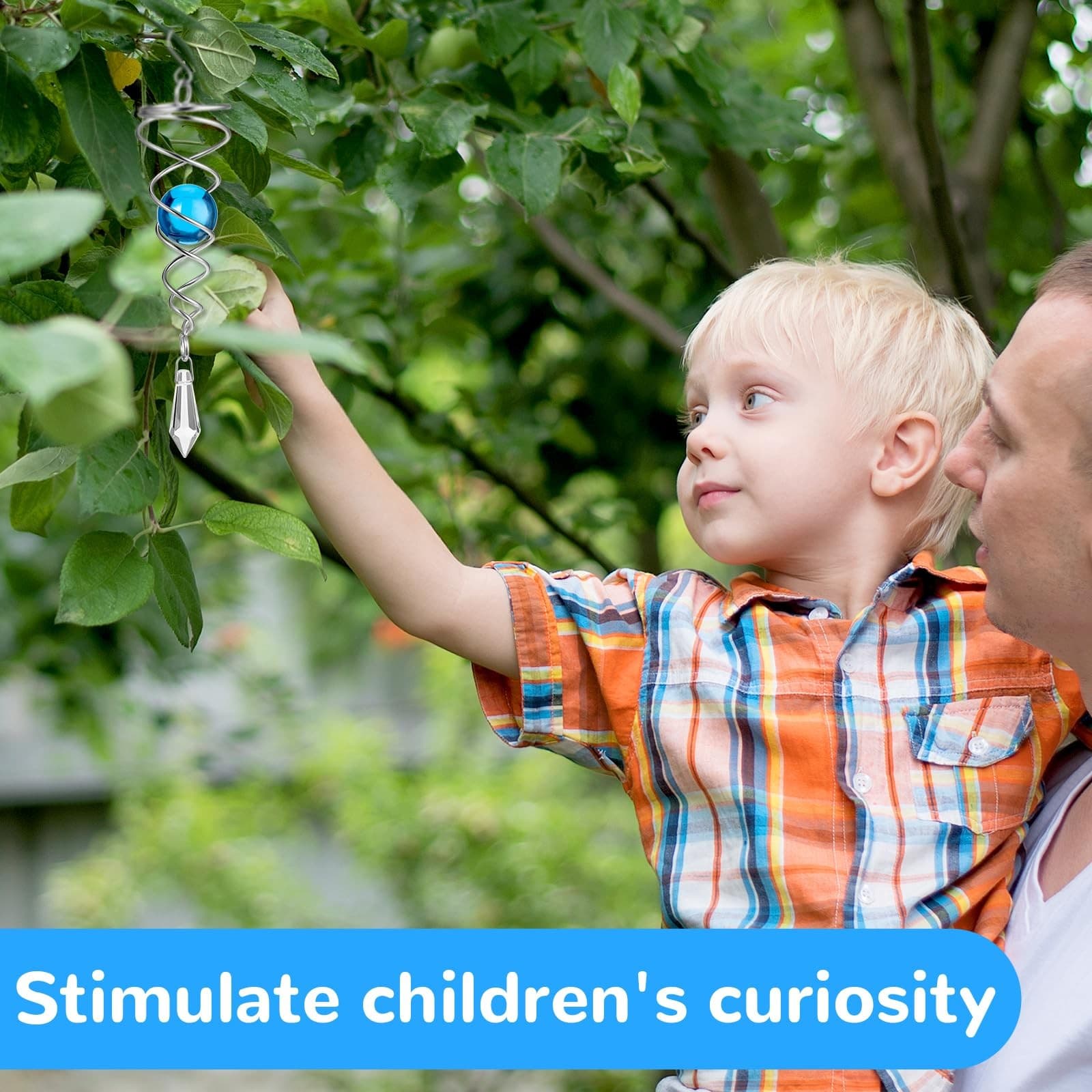 3 Pcs Gazing Ball Spiral Tail Decorative Wind Spinner for Indoor Outdoor Decor 4