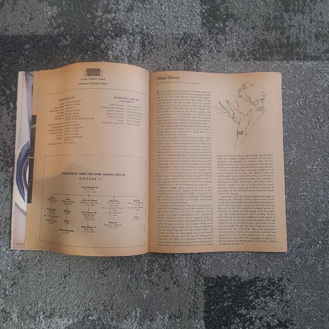 Performing Arts The Music Center Mar 1972 - Richard II Richard Chamberlain Play 5