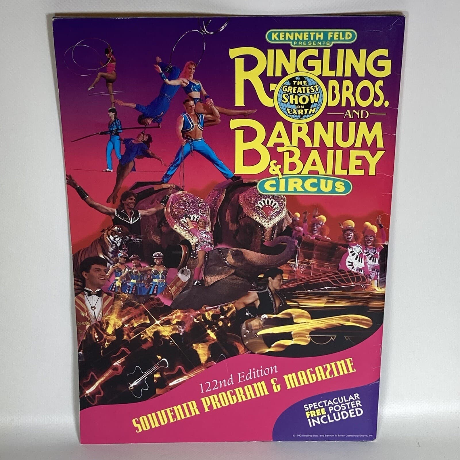 Ringling Bros Barnum Bailey Circus Magazine Clowns Acrobats 122nd Edition 1990s 2