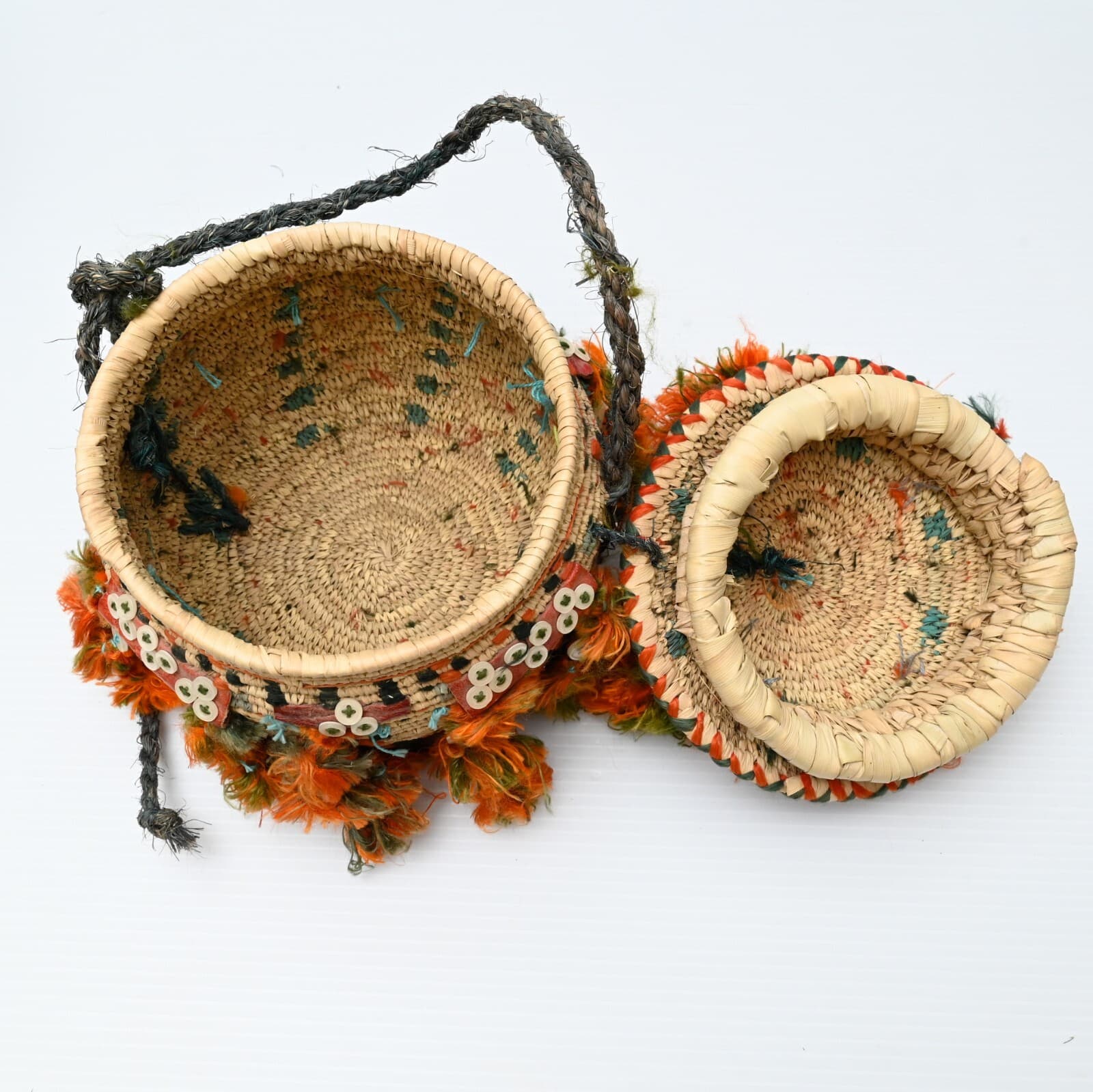 Vintage Egyptian Wedding Basket From Siwa Oasis Margunah 5