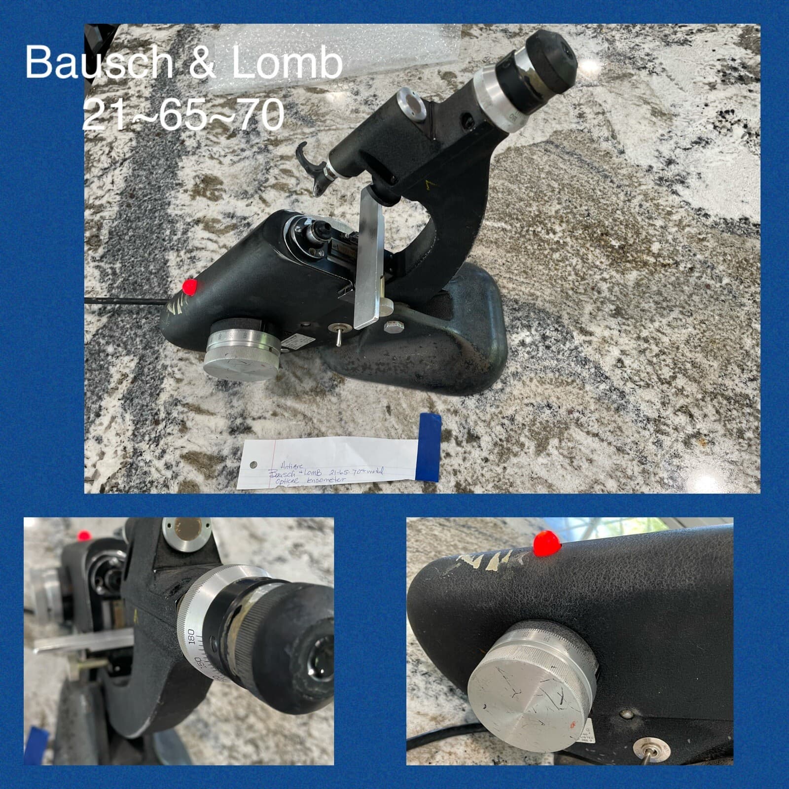 Bausch & Lomb -  Model 70  Vintage Optical Lensometer Cat #21-65-70 Microscope