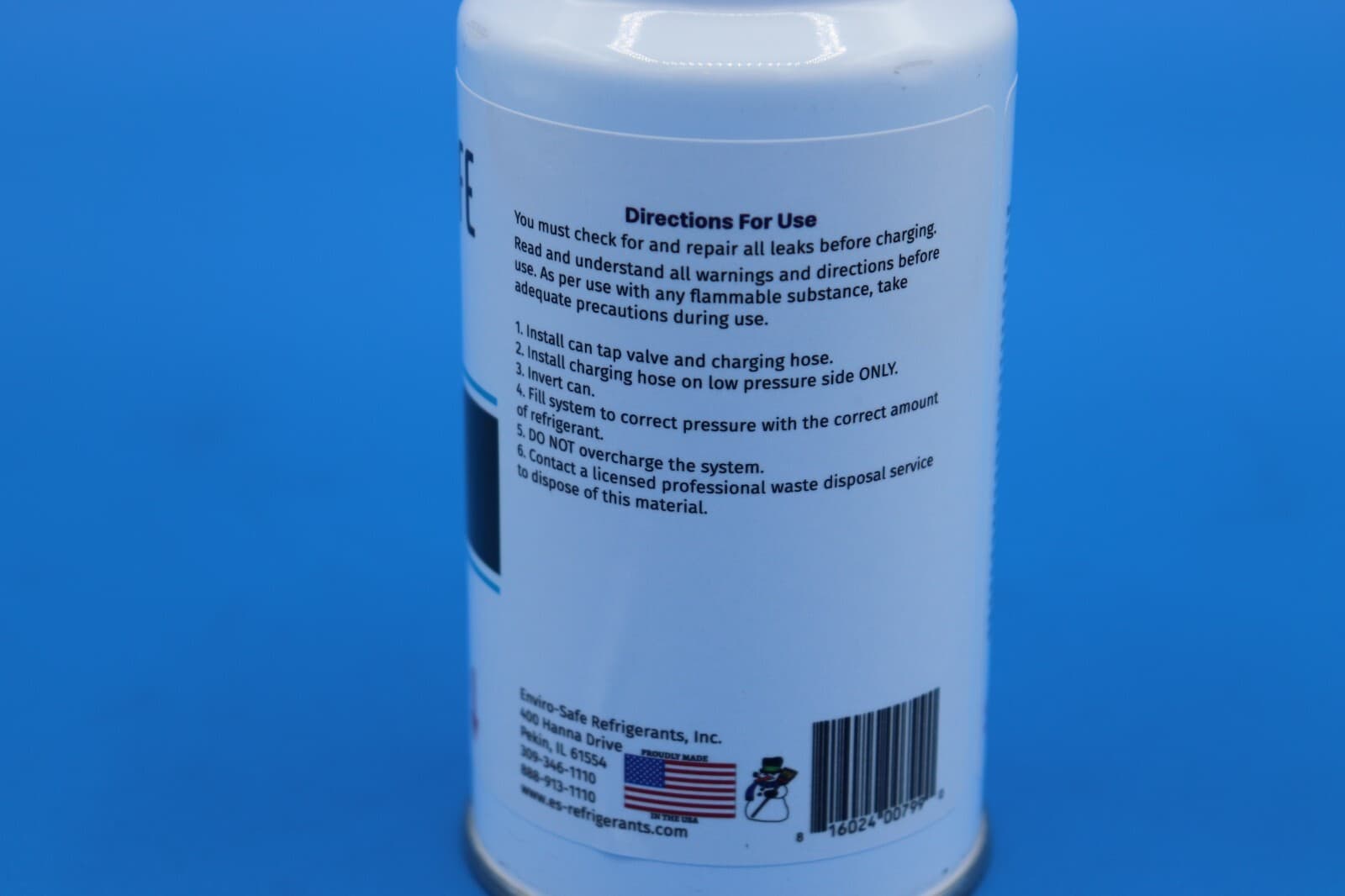 r600a, R-600a Refrigerant, Enviro-Safe R-600a 6 oz can with gauge kit #8055 3