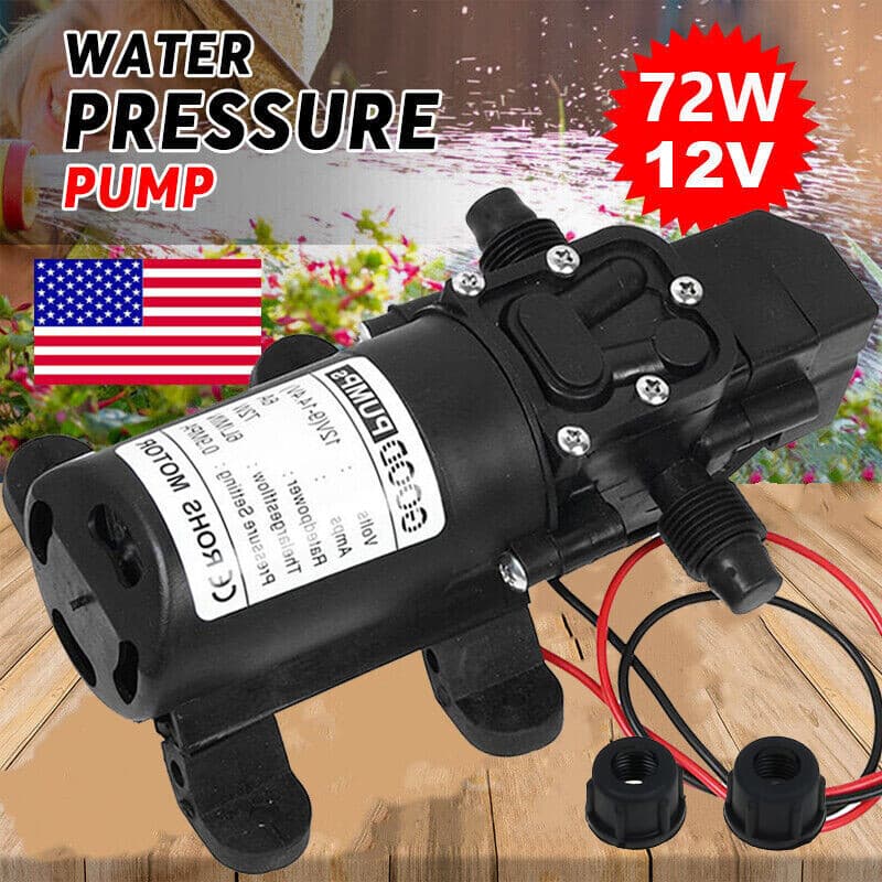 2X 12V Self Priming Sprayer 130PSI Electric Water Pump for RV Camper Marine Boat 2